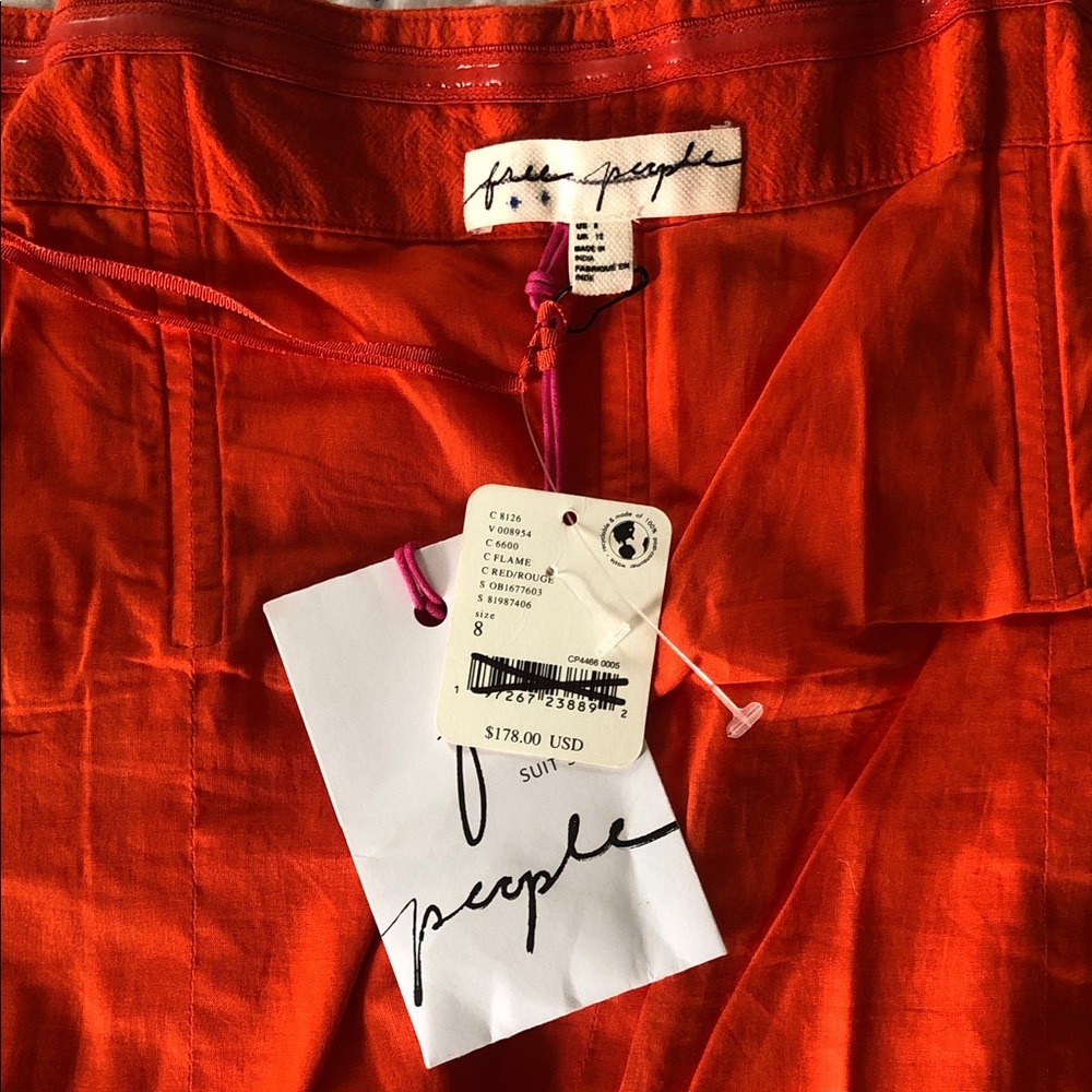 Free People Vibrant Orange suit tube top - Picture 1 of 6